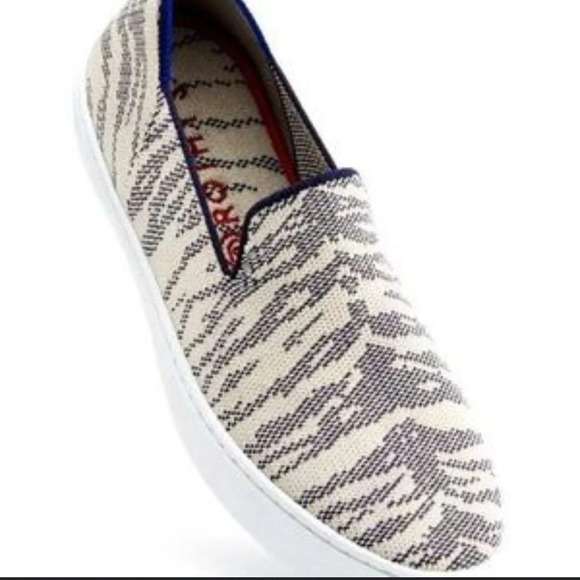 ROTHY'S Rare Maritime Tiger Stripes the Sneakers Wm Sz 8 - Picture 1 of 6